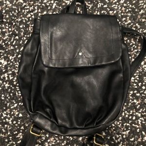 Merona Black Faux Leather Backpack